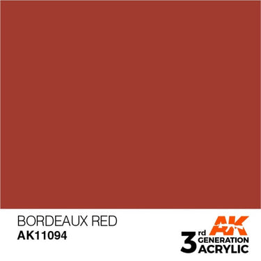 AK Interactive AK11094 Bordeaux Red Acrylic Paint 17ml (3rd Generation)